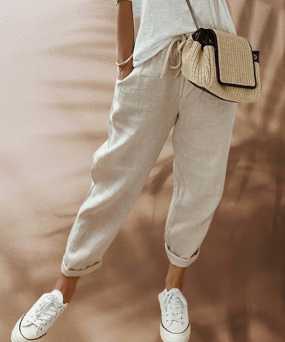 Loriana - Pantalon en lin facile et à la mode