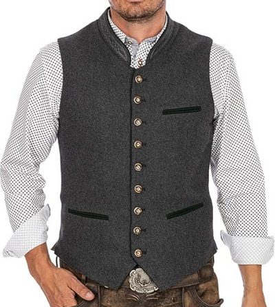 Luciano - Gilet classique élégant gris pour hommes