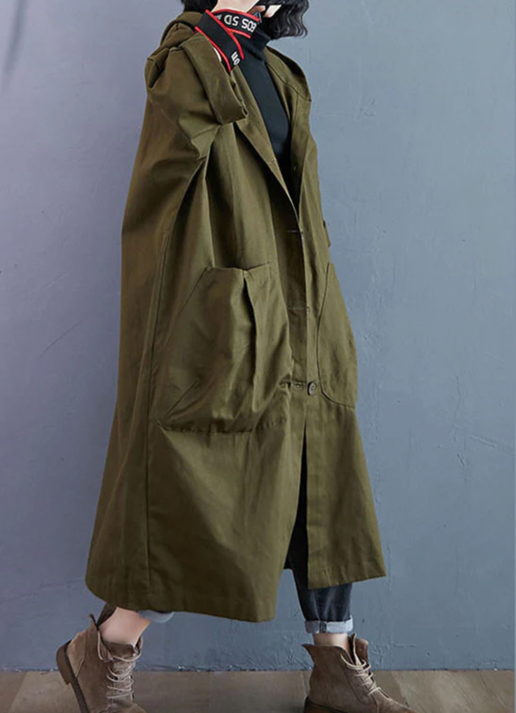Veste Femme Longue Chaude Automne Hiver Polyester