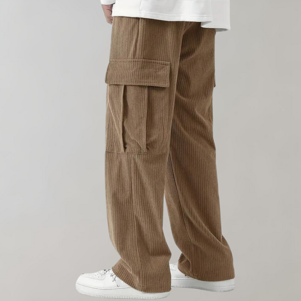 APX - Pantalon cargo en velours côtelé
