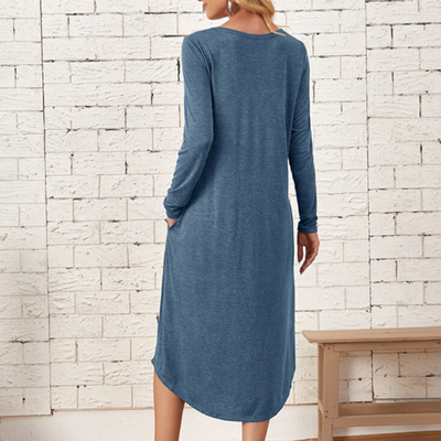 Zelda - Robe décontractée à manches longues pour femmes