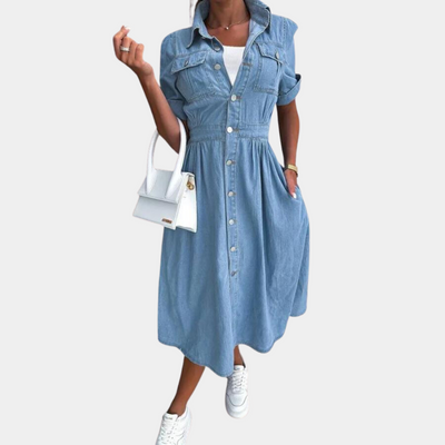 Benedita - Robe stylée pour femmes avec patte de boutonnage