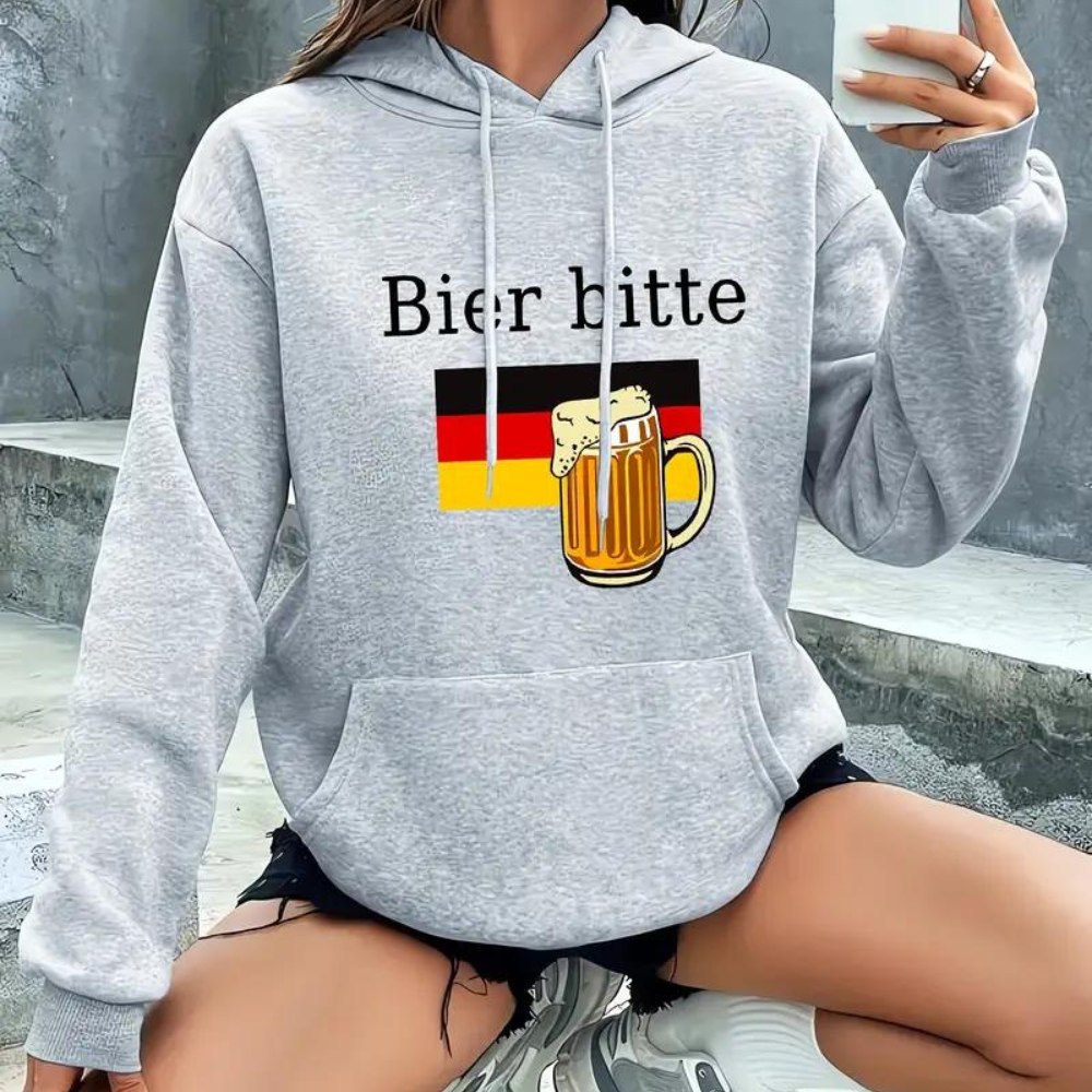 Andriana - Sweat à capuche minimaliste pour la fête d'octobre