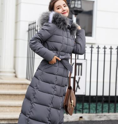Aliza - Manteau long avec col en fourrure
