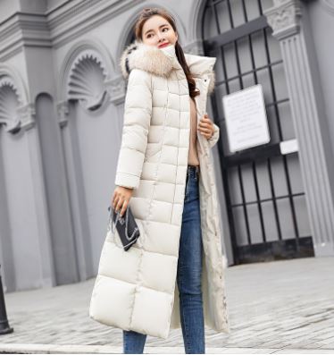 Aliza - Manteau long avec col en fourrure