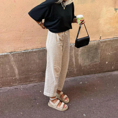 Magali - Pantalon à carreaux