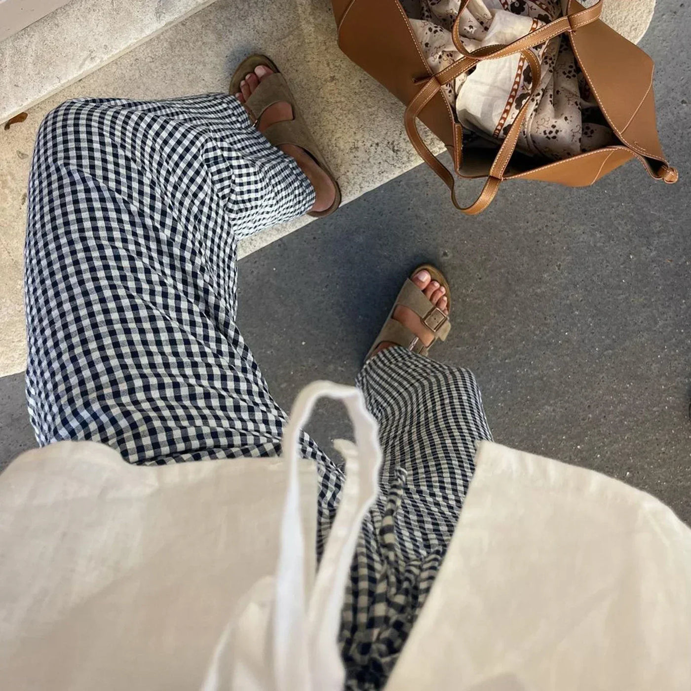 Magali - Pantalon à carreaux