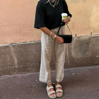 Magali - Pantalon à carreaux