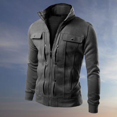 Veste Homme Élégante Ajustée en Polyester et Coton