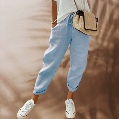 Loriana - Pantalon en lin facile et à la mode