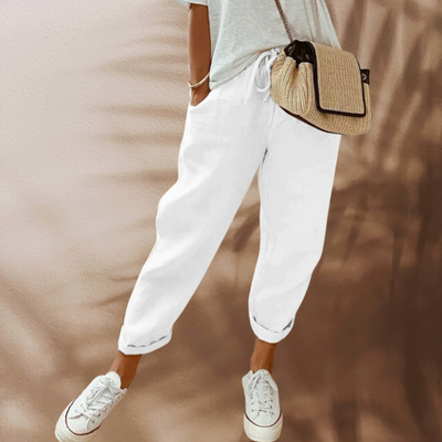 Loriana - Pantalon en lin facile et à la mode