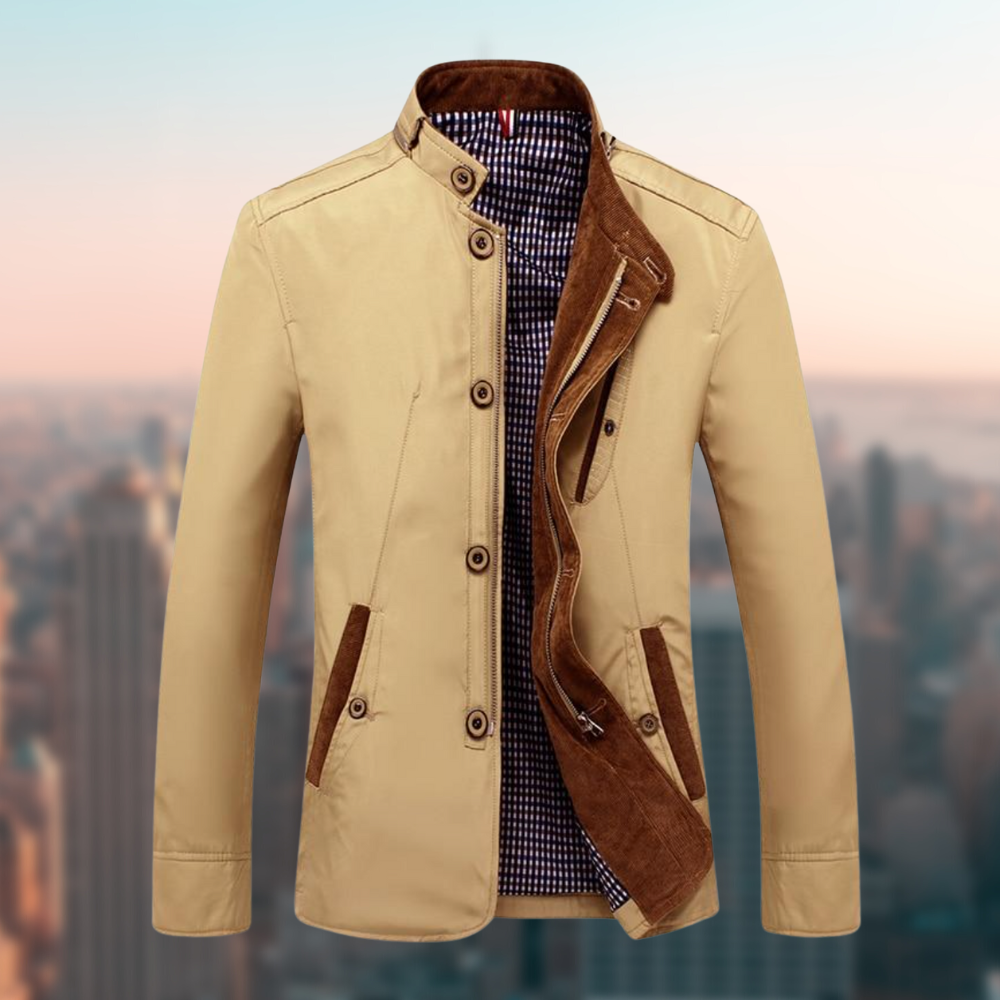 Veste Homme Élégante Ajustée en Tissu Chaud