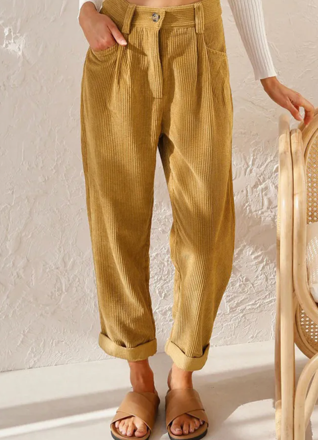 Coraline - Pantalon en velours côtelé pour femme