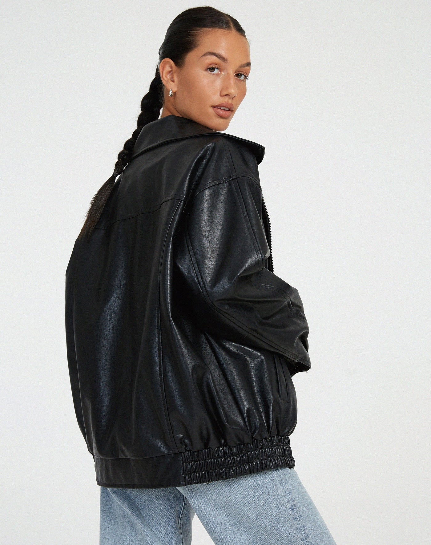 Adley - Veste en cuir ample pour femme