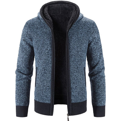 Jimena - Gilet homme en tricot épais avec fourrure et polaire