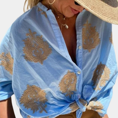 Rawiya | Chemise Imprimée Manches Longues Pour Femmes