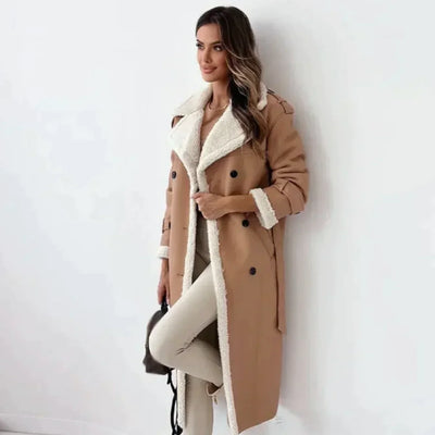 Makayla - Veste en cuir avec ceinture pour femmes