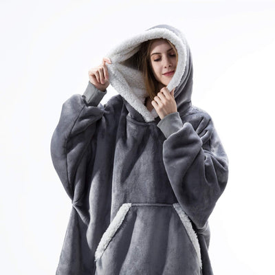 Ella - Sweat à capuche et couverture | Merveilleuse combinaison d'un sweat à capuche doux et d'une couverture confortable en un !