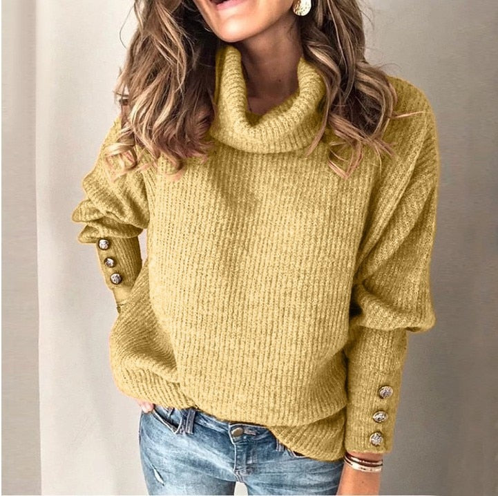 Ashley -Pull léger à col roulé pour femmes