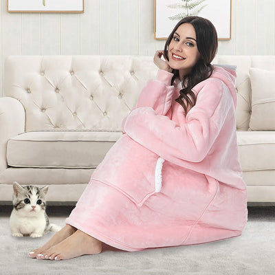 Ella - Sweat à capuche et couverture | Merveilleuse combinaison d'un sweat à capuche doux et d'une couverture confortable en un !