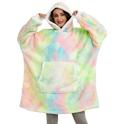 Ella - Sweat à capuche et couverture | Merveilleuse combinaison d'un sweat à capuche doux et d'une couverture confortable en un !
