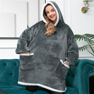 Ella - Sweat à capuche et couverture | Merveilleuse combinaison d'un sweat à capuche doux et d'une couverture confortable en un !