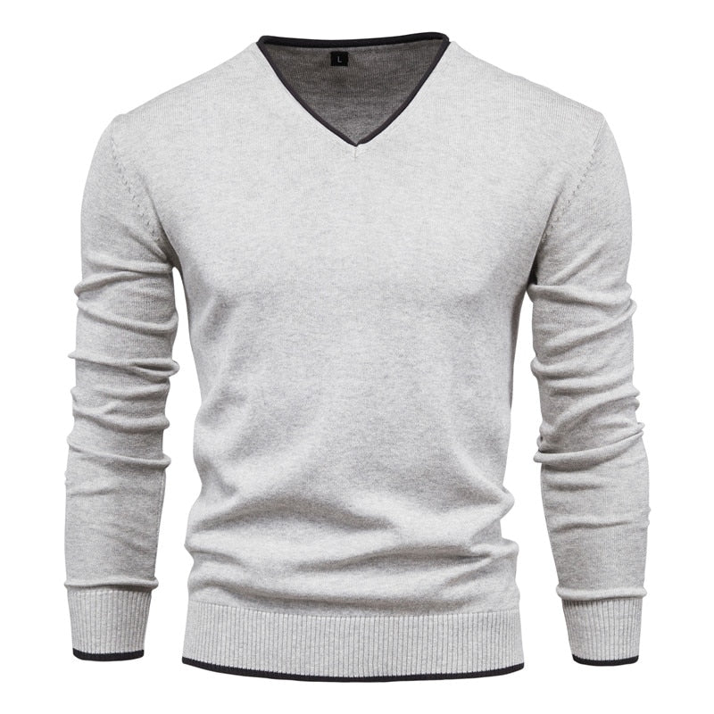 Silas - Trui Slim Fit avec col en V