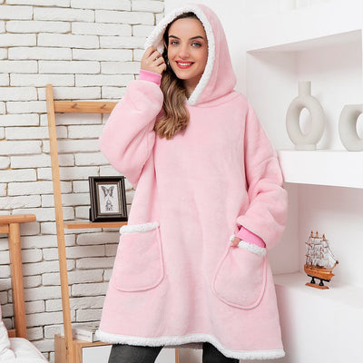 Ella - Sweat à capuche et couverture | Merveilleuse combinaison d'un sweat à capuche doux et d'une couverture confortable en un !