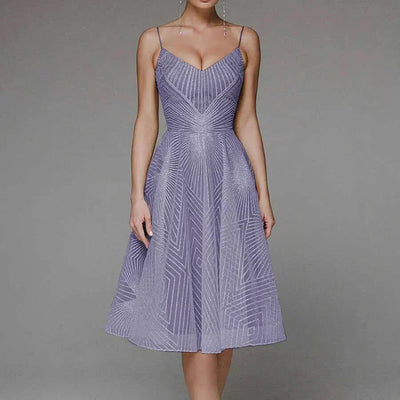 Lucienne | Robe D'été Brodée Sans Manches pour Femmes