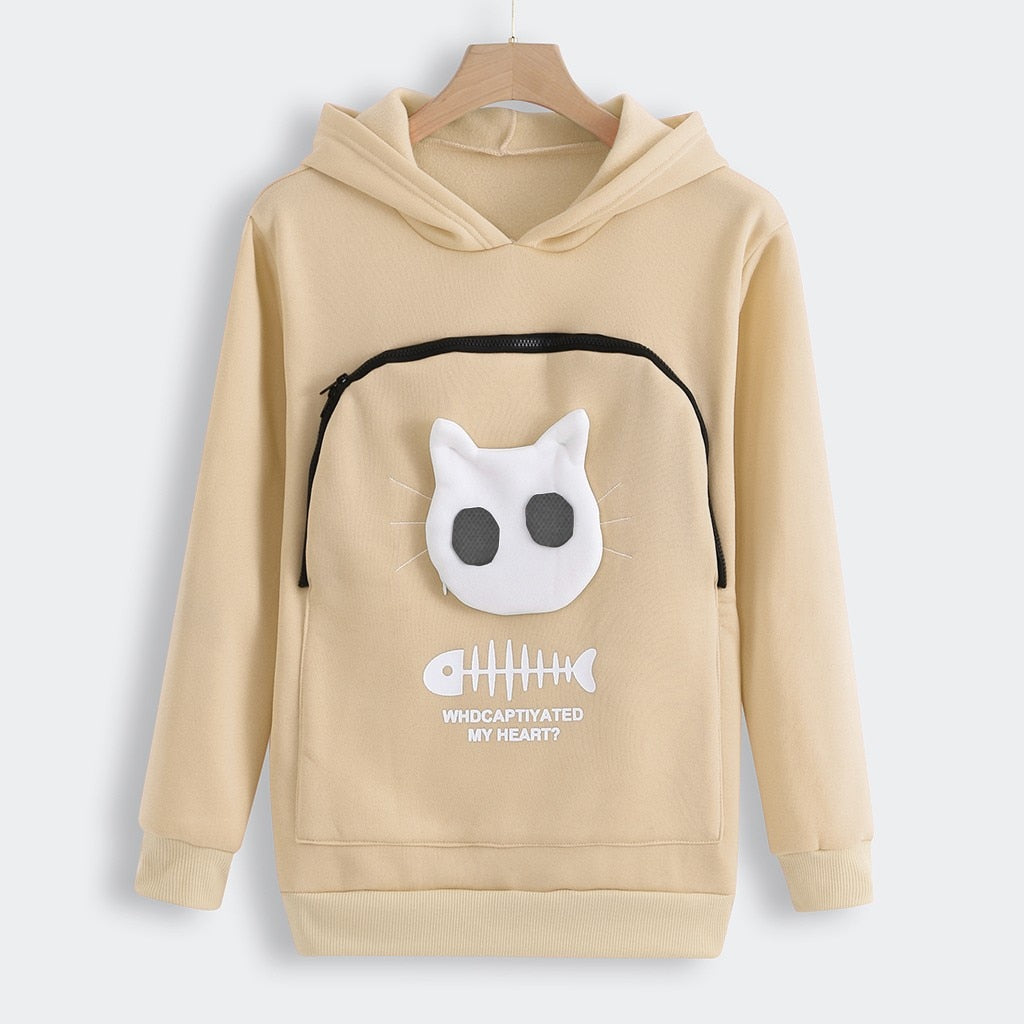 Sweat à poche câlin pour chats - Confort et chaleur