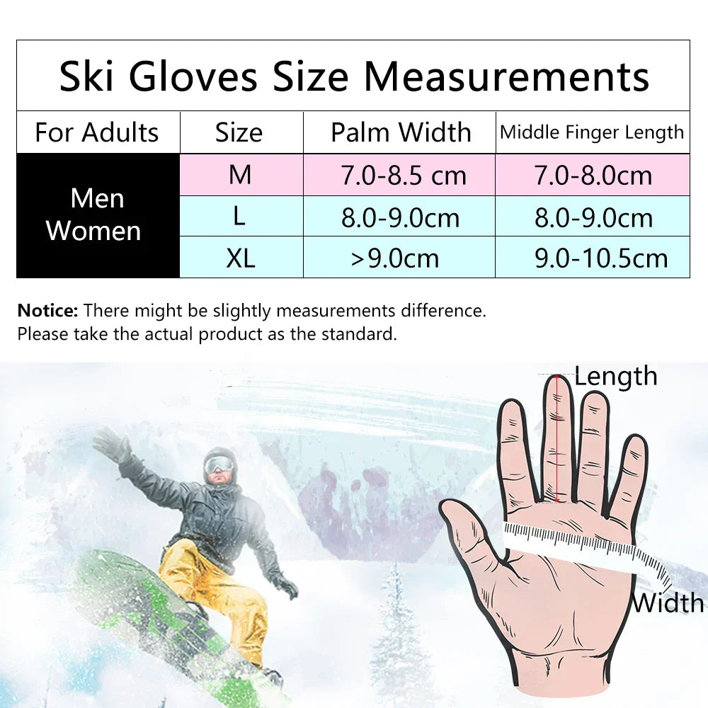 Eveline - Gants de ski avec écran tactile et chaleur thermique