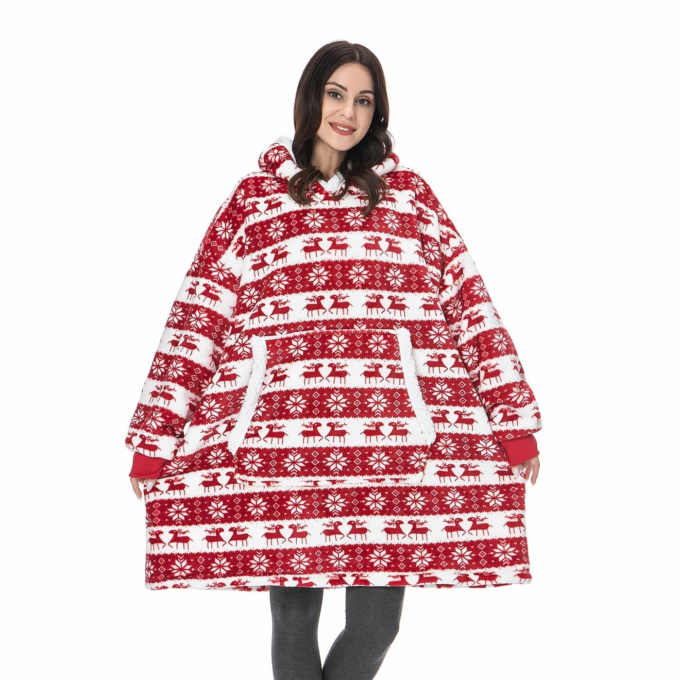 Ella - Sweat à capuche et couverture | Merveilleuse combinaison d'un sweat à capuche doux et d'une couverture confortable en un !