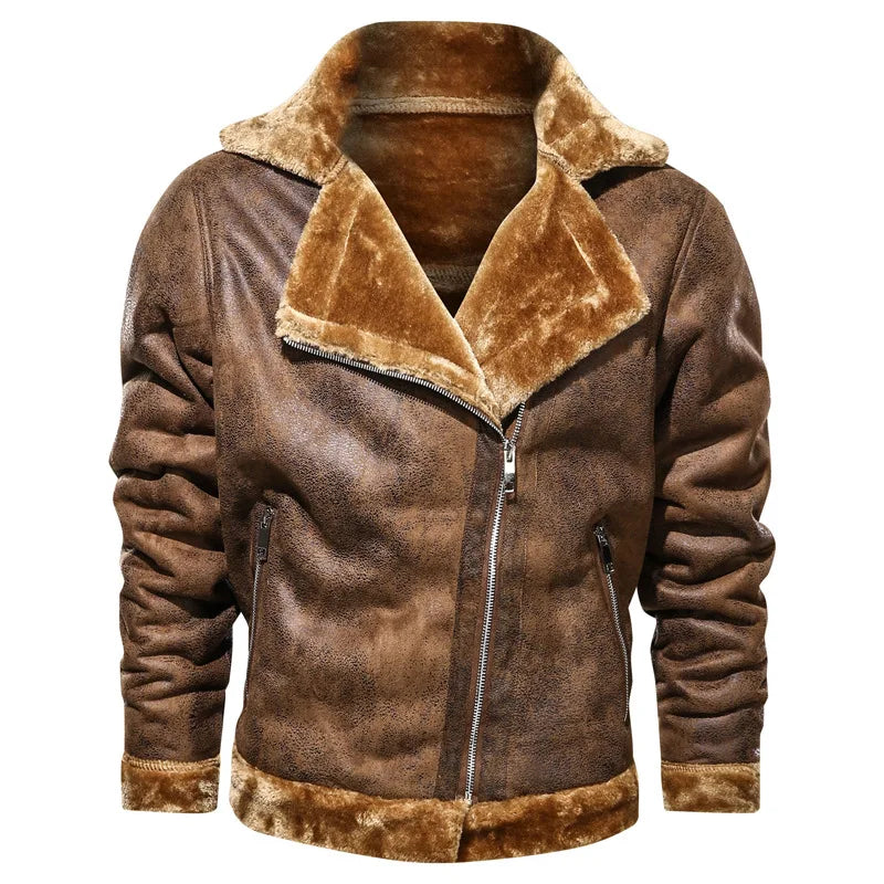 Veste Cuir Homme Intemporelle Coupe Ajustée en Cuir Véritable