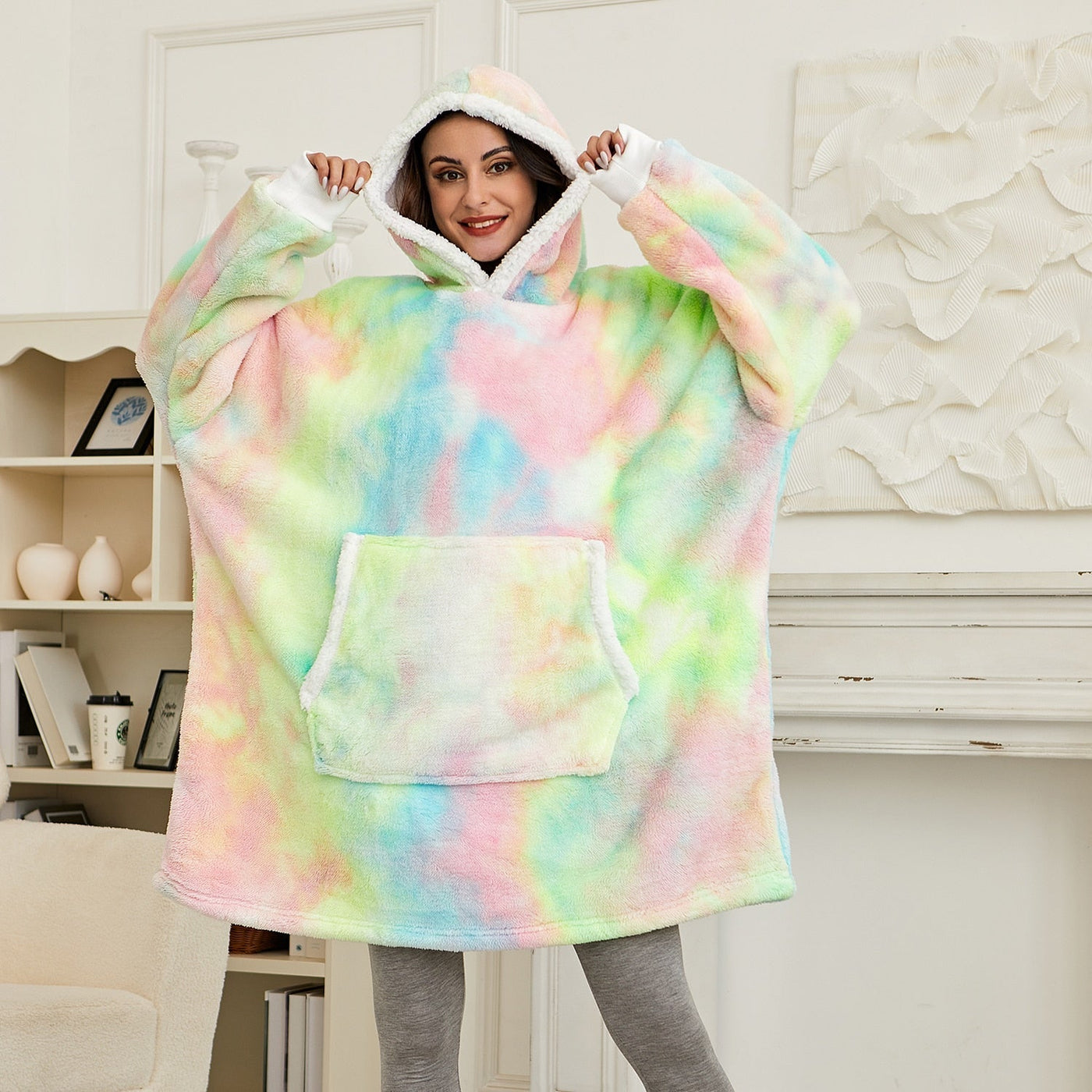Ella - Sweat à capuche et couverture | Merveilleuse combinaison d'un sweat à capuche doux et d'une couverture confortable en un !