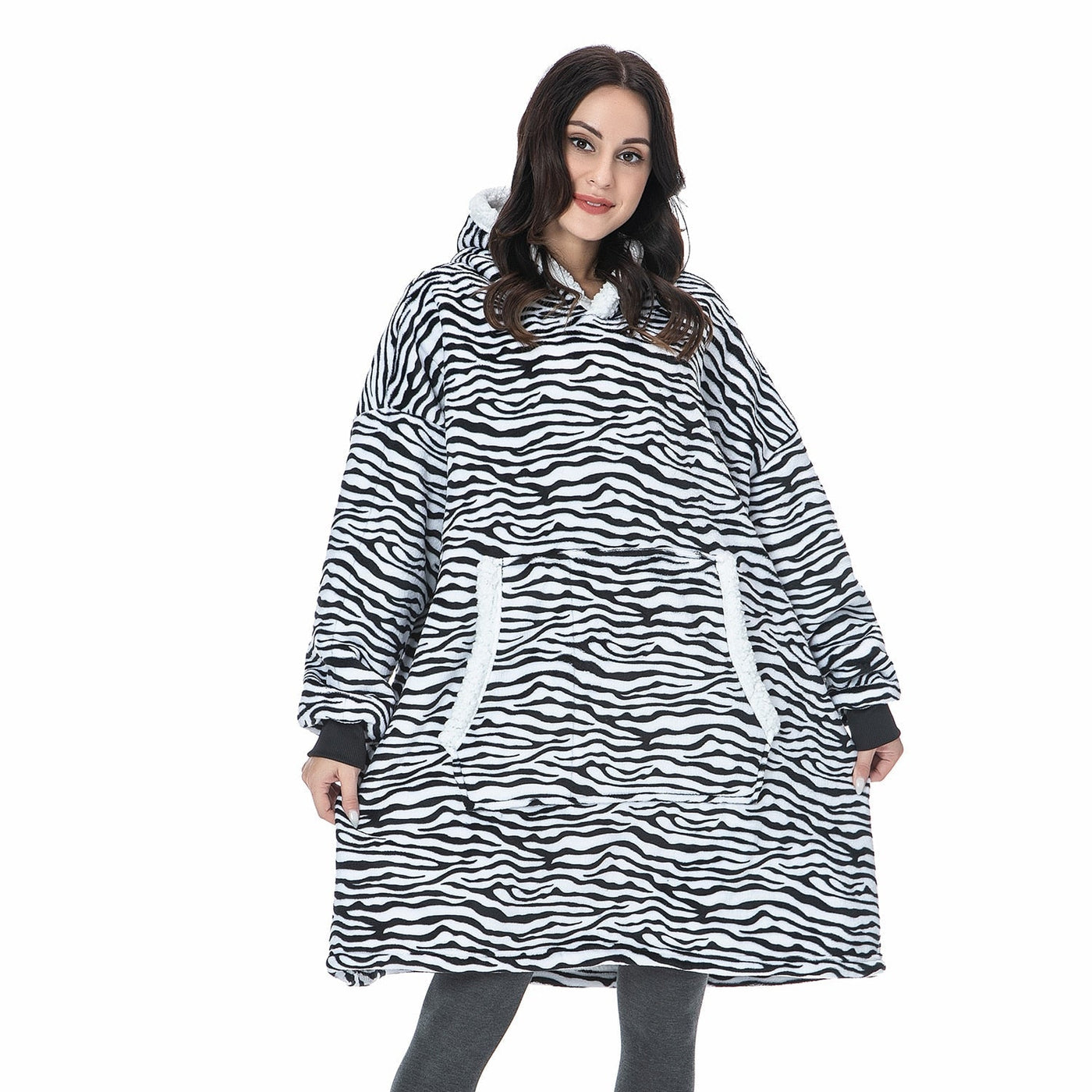 Ella - Sweat à capuche et couverture | Merveilleuse combinaison d'un sweat à capuche doux et d'une couverture confortable en un !