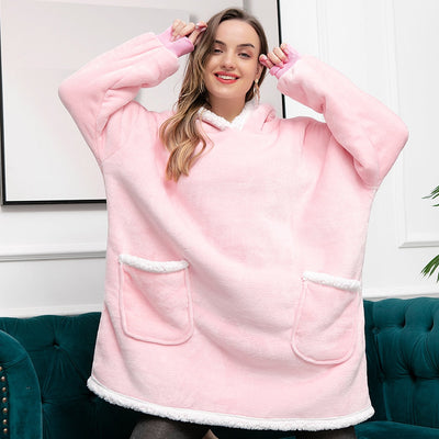 Ella - Sweat à capuche et couverture | Merveilleuse combinaison d'un sweat à capuche doux et d'une couverture confortable en un !