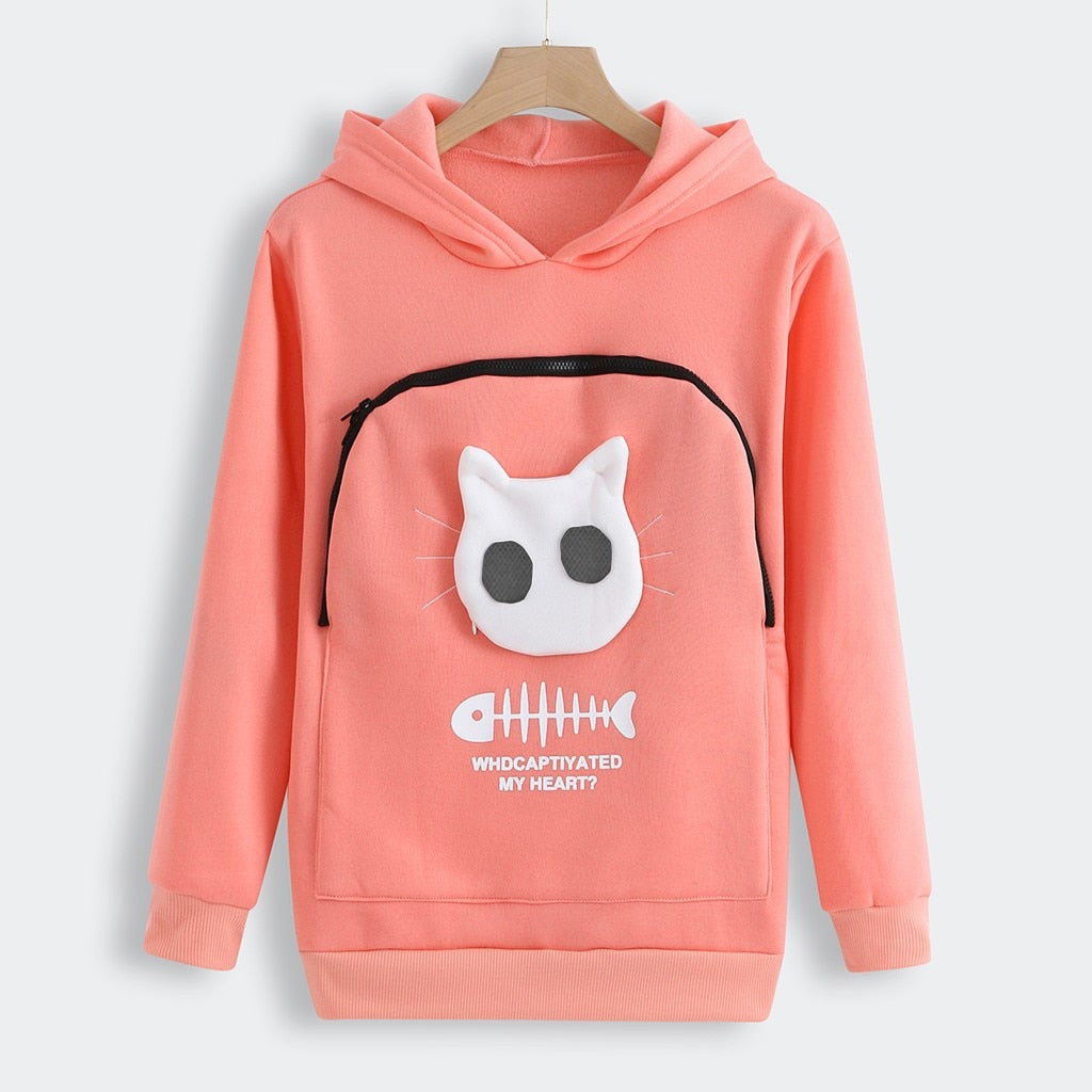 Sweat à poche câlin pour chats - Confort et chaleur