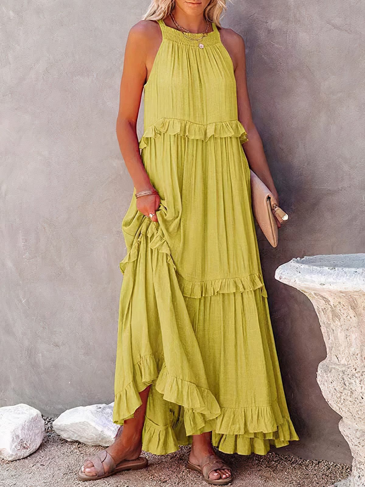 Felicitas | Nouvelle robe maxi à volants femme