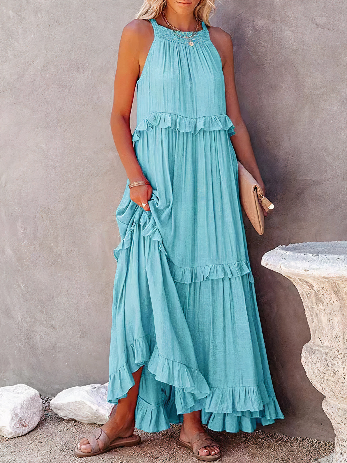 Felicitas | Nouvelle robe maxi à volants femme