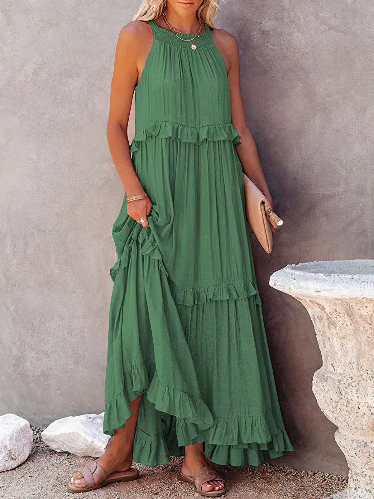 Felicitas | Nouvelle robe maxi à volants femme