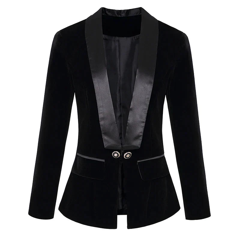 Shimaa | Blazer en velours élégant pour femmes