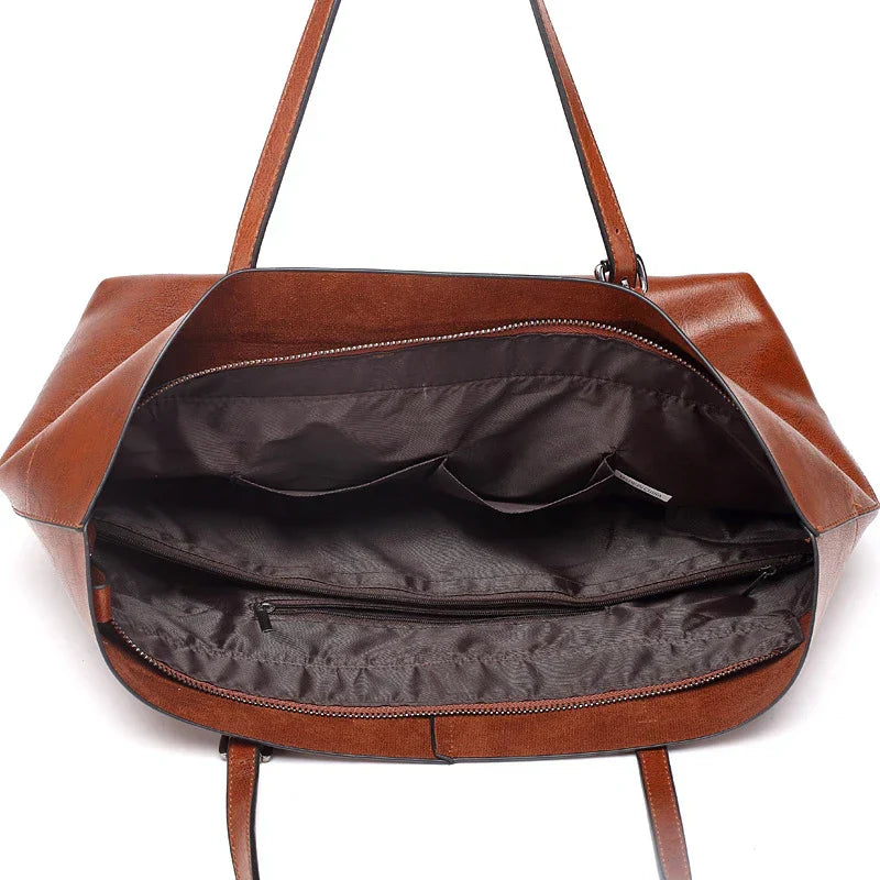 Elisha - Sac à Main de Cours en Cuir Lisse