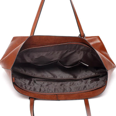 Elisha - Sac à Main de Cours en Cuir Lisse