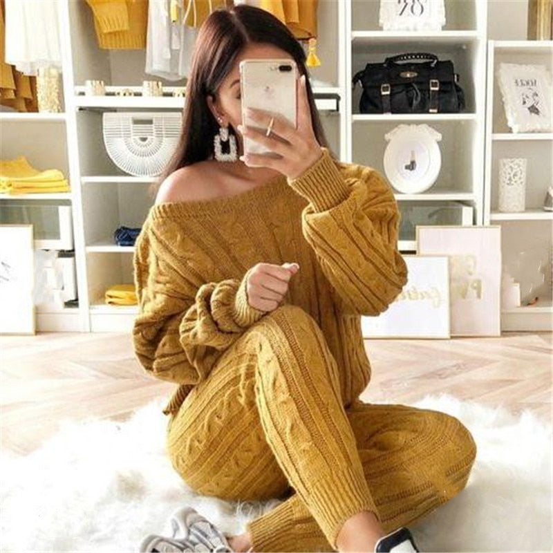 Elin - Knitted Set | Un ensemble élégant pour les jours froids