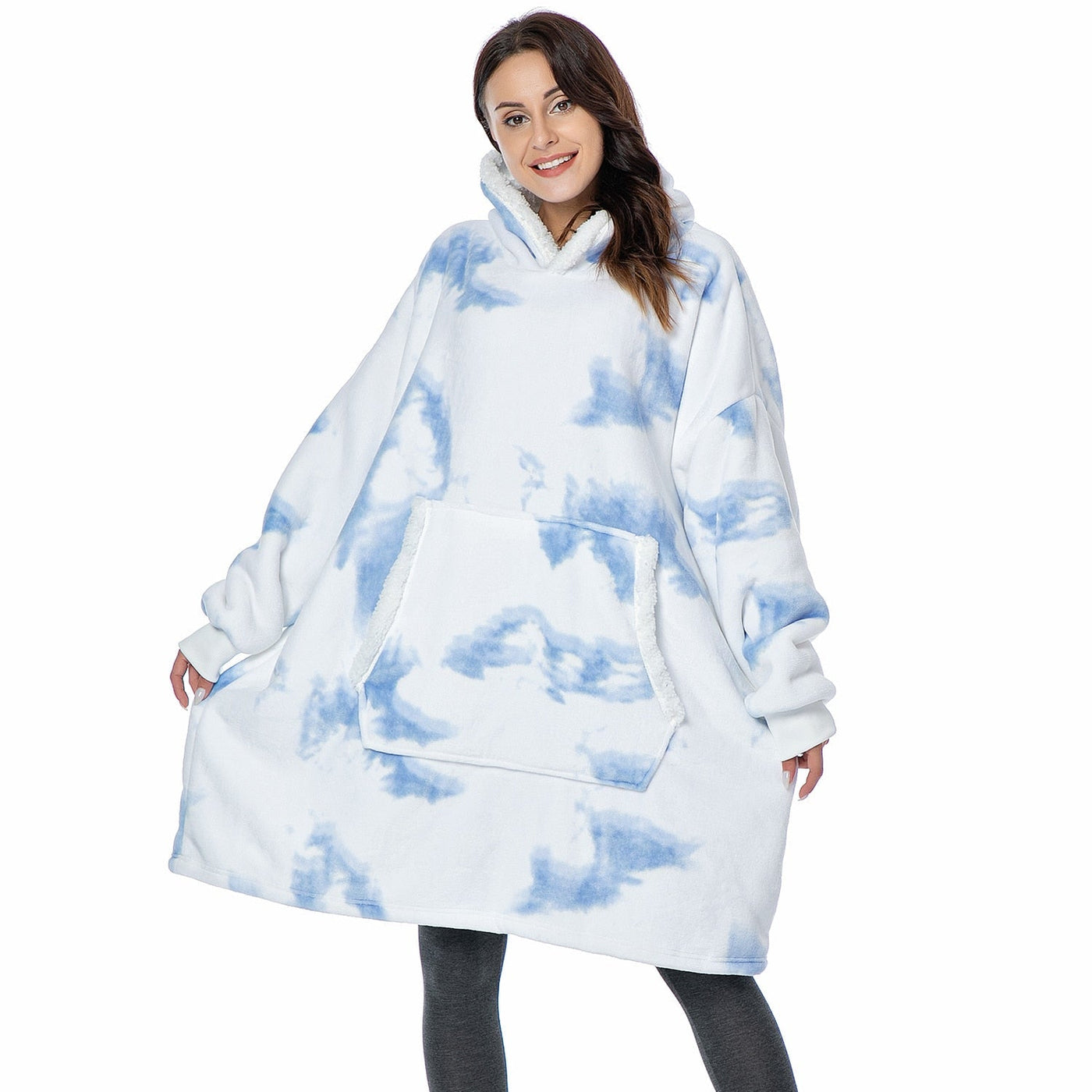Ella - Sweat à capuche et couverture | Merveilleuse combinaison d'un sweat à capuche doux et d'une couverture confortable en un !