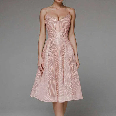Lucienne | Robe D'été Brodée Sans Manches pour Femmes