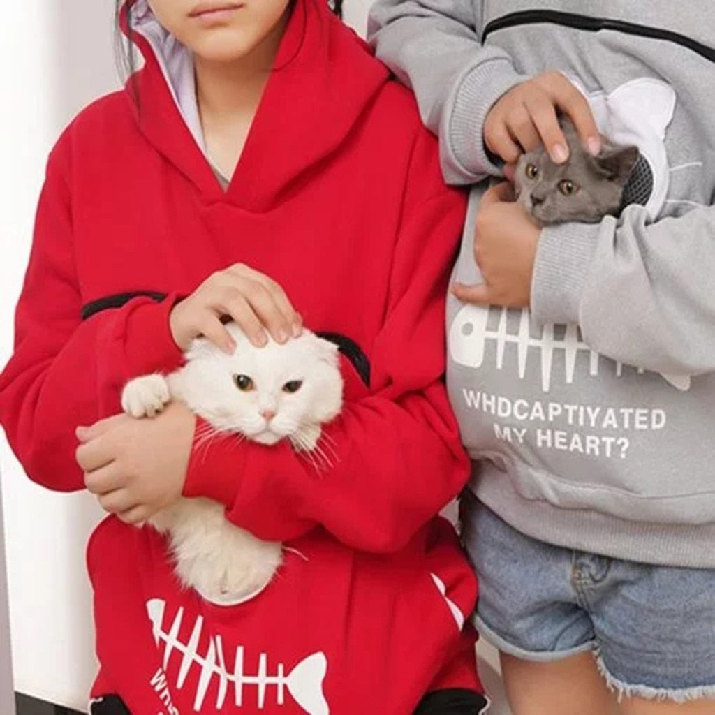 Sweat à poche câlin pour chats - Confort et chaleur