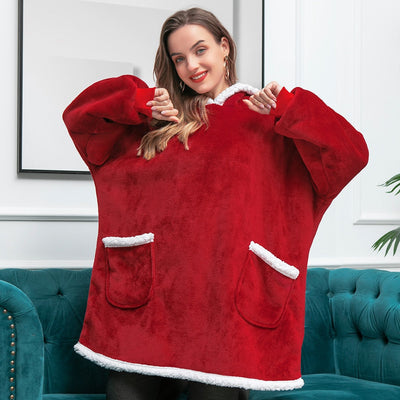 Ella - Sweat à capuche et couverture | Merveilleuse combinaison d'un sweat à capuche doux et d'une couverture confortable en un !