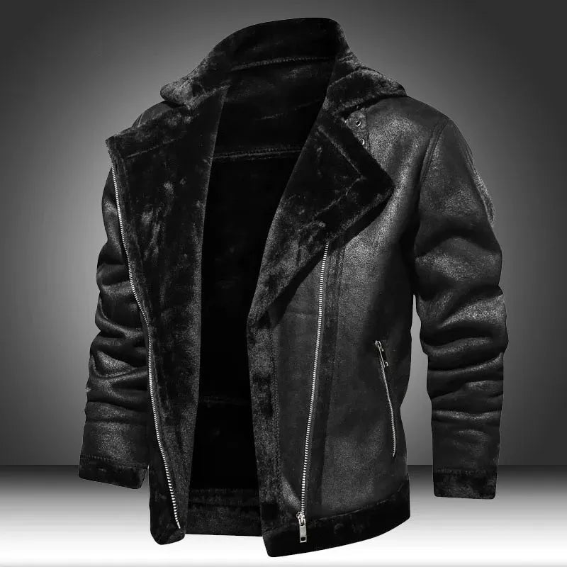 Veste Cuir Homme Intemporelle Coupe Ajustée en Cuir Véritable