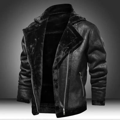 Veste Cuir Homme Intemporelle Coupe Ajustée en Cuir Véritable